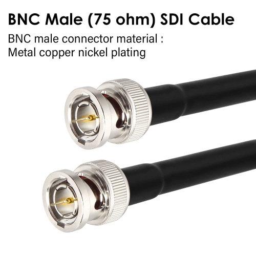 3FT SDI Cable, XRDS-RF HD-SDI Cable BNC to BNC Digital Video Cable RG59 BNC Cable Supports HD-SDI/3G/6G-SDI/4K/8K SDI