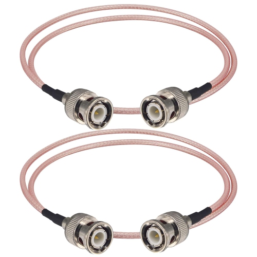 BNC Male Cable 19.68inch/50cm BNC Male to BNC Male Coaxial Cable RG316 RF Coax Antenna Extender Pigtail Jumper