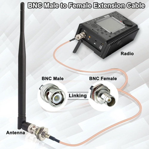6ft BNC Extension Cable Male to Female Bulkhead Mount SDI Cable RG316 50 Ohm for Scanner Wireless Microphone