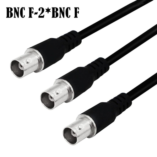 BNC Splitter Cable, BNC Female to Dual BNC Female Adapter Cable, BNC Coaxial Y Splitter Cable for CCTV System,