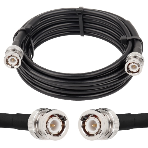 XRDS-RF 10FT BNC Male to BNC Male Coax Cable, BNC Male 50 Ohm RG58 Coaxial Cable