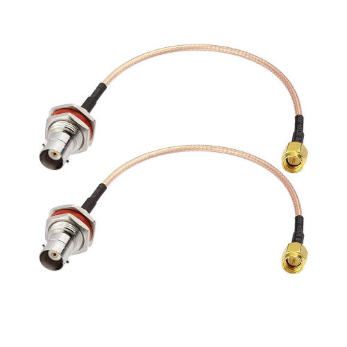 UNKNOWN  SMA to Bnc Bulkhead Cable 50 Ohm SMA Male to Bnc Female Rg316 Coaxial Cable Jumper (6Inch 2-Pack) for Ham