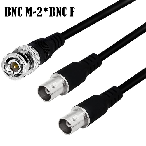 BNC Splitter Cable, BNC Male to Dual BNC Female Adapter Cable, BNC Coaxial Y Splitter Cable for CCTV System,