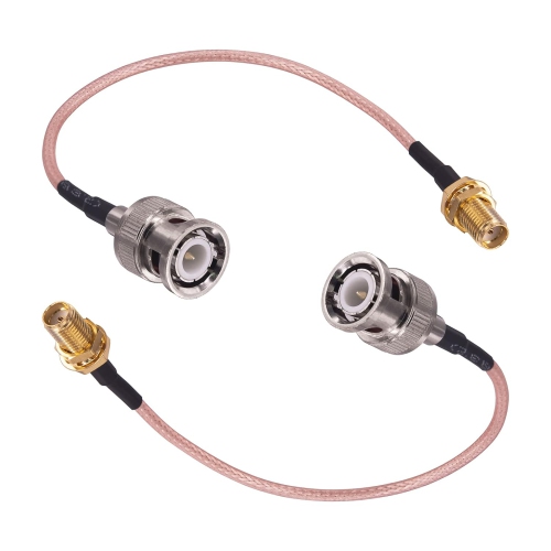 2Pcs BNC Male to SMA Female Connectors, 6'' Low Loss RG316 Coaxial Cable, SMA to BNC Adapter Antenna Cable