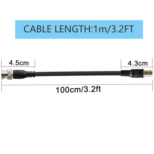 3ft BNC Male to Female Plug Adapter CCTV Extension Coaxial Line Cable…
