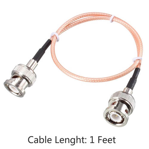 RG316 RF Coaxial Cable - 1Ft RG316 Coax Cable 50 Ohm with BNC Male to BNC Male Connectors, Low Loss BNC Male
