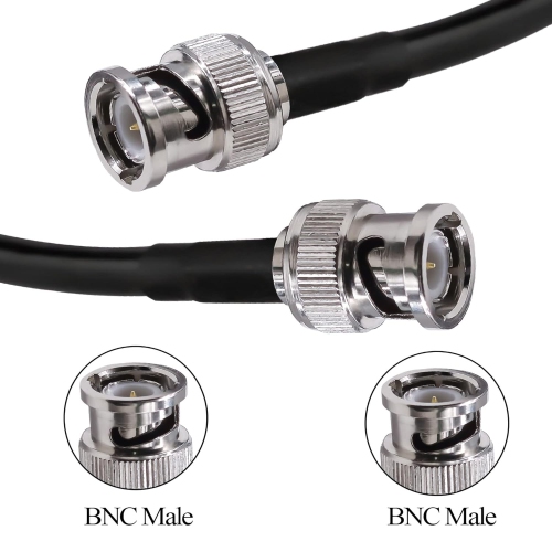 BNC Extension Cable RG58 BNC Male to BNC Male Jumper Low Loss 50 ohm CB Radio Coax Cable 6.6ft(2M) BNC WiFi
