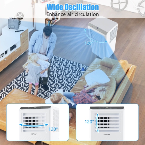 Costway 6500 BTU(10000 BTU ASHRAE) Portable Air Conditioner 3-in-1 Freestanding Air Cooler with Dehumidifier