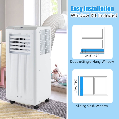 Costway 6500 BTU(10000 BTU ASHRAE) Portable Air Conditioner 3-in-1 Freestanding Air Cooler with Dehumidifier