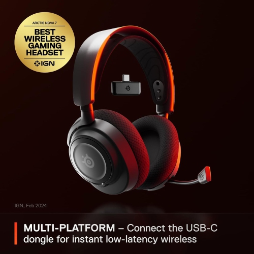 SteelSeries Arctis Nova 7 Wireless Multi-Platform Gaming Headset ,Neodymium Magnetic Drivers