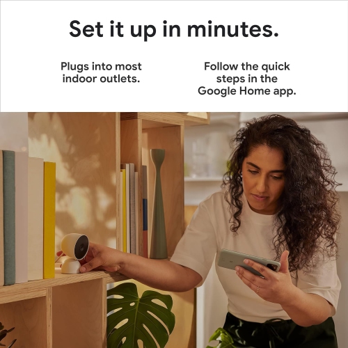 Remis à neuf - caméra de sécurité Google Nest (avec fil) - 2nd génération - neige