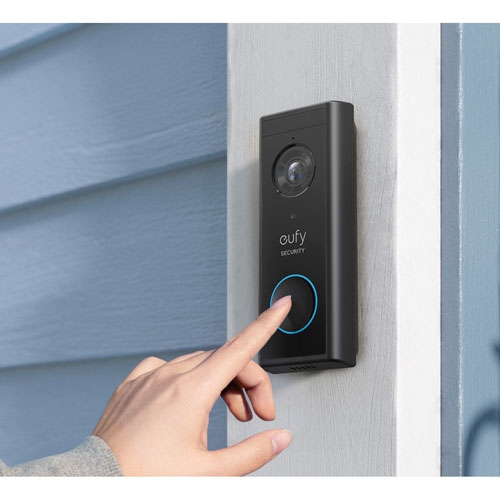 Boîte ouverte - sonnette vidéo Wi-Fi 2K avec carillon d'eufy - Noir/Blanc