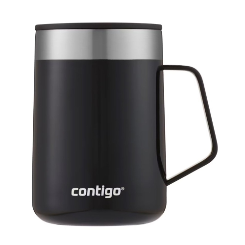 Contigo - Insulated Stainless Steel Travel Mug, Splash-Proof Lid, 414ml Capacity, Black