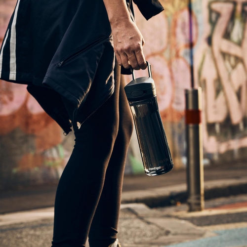 Contigo - bouteille d'eau avec couvercle antifuite et verrouillable, sans BPA, capacité 709 ml, noir