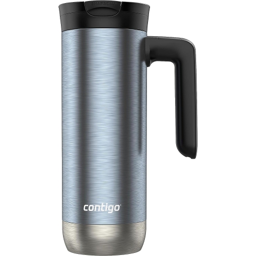 Contigo - Stainless Steel Travel Mug, Insulated, SnapSeal System, 20oz Capacity, Blue