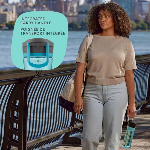 Contigo - bouteille d'eau avec couvercle antifuite et verrouillable, sans BPA, capacité 709 ml, aqua