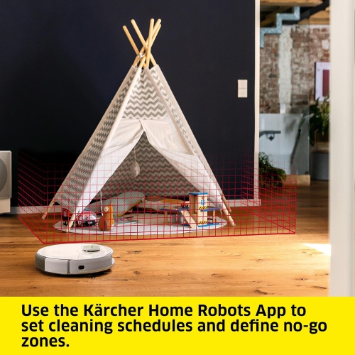 Kärcher - RCV 5 Robot Vacuum Cleaner with Mop Function 5000Pa - Remote Control via App, LiDar Navigation, Dual Laser and AI - Floor Mapping, Obstacle