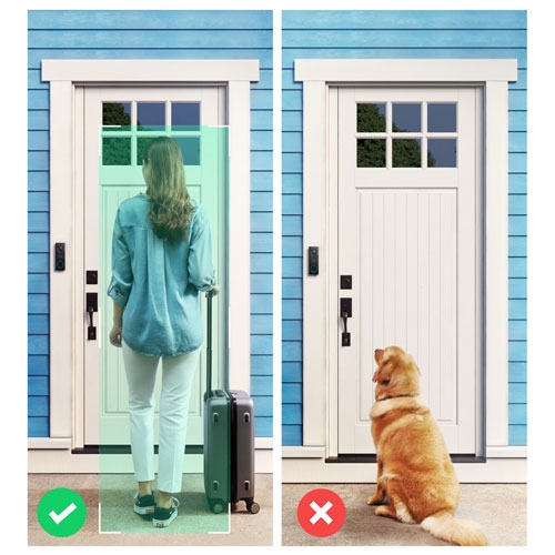 Remis à neuf - sonnette vidéo Wi-Fi 2K avec carillon d'eufy - Noir/Blanc