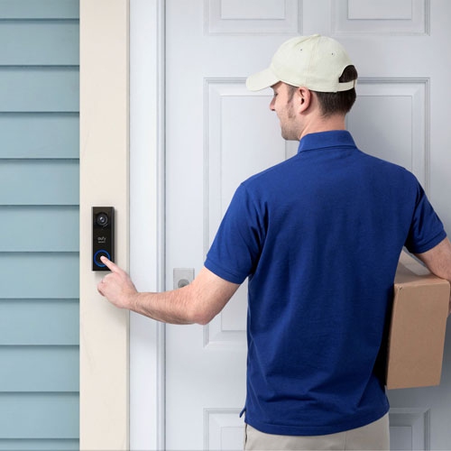 Remis à neuf - sonnette vidéo Wi-Fi 2K avec carillon d'eufy - Noir/Blanc