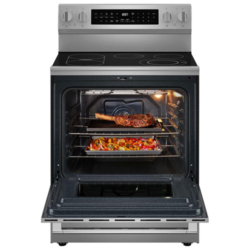 Cuisinière électrique à 5 éléments avec convection véritable et friture à l'air chaud 5,3 pi³ 30 po de Maytag - Acier inoxydable