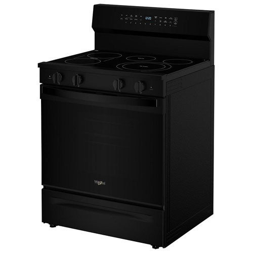 Whirlpool 30" 5.3 Cu. Ft. True Convection 5-Element Freestanding Electric Range - Black