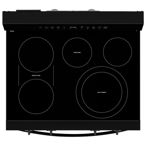 Whirlpool 30" 5.3 Cu. Ft. True Convection 5-Element Freestanding Electric Range - Black
