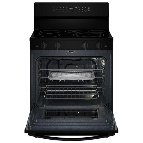 Whirlpool 30" 5.3 Cu. Ft. True Convection 5-Element Freestanding Electric Range - Black