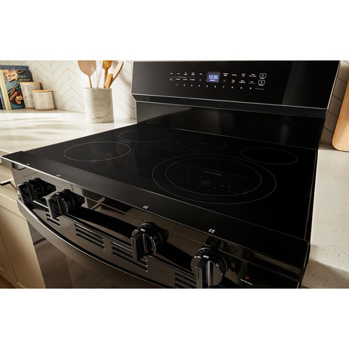 Whirlpool 30" 5.3 Cu. Ft. True Convection 5-Element Freestanding Electric Range - Black