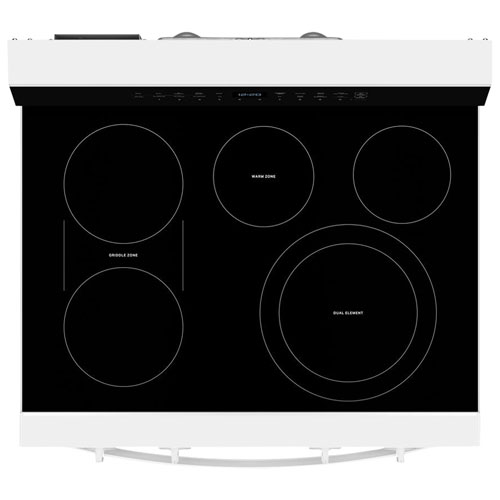 Whirlpool 30" 5.3 Cu. Ft. True Convection 5-Element Freestanding Electric Range - White