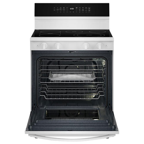 Whirlpool 30" 5.3 Cu. Ft. True Convection 5-Element Freestanding Electric Range - White