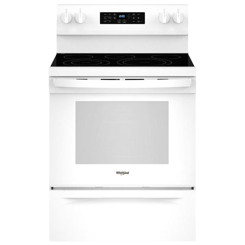 Whirlpool 30" 5.3 Cu. Ft. Fan Convection Freestanding Electric Air Fry Range - White