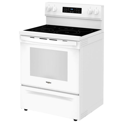 Whirlpool 30" 5.3 Cu. Ft. Fan Convection Freestanding Electric Air Fry Range - White