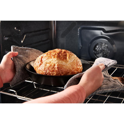 Whirlpool 30" 5.3 Cu. Ft. True Convection 5-Element Electric Range - Black-on-Stainless