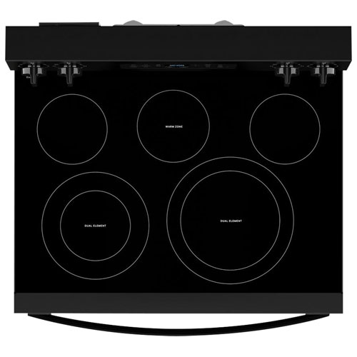 Cuisinière électrique autonome avec convection par ventilateur et friture à l'air chaud 5,3 pi³ 30 po de Whirlpool - Noir