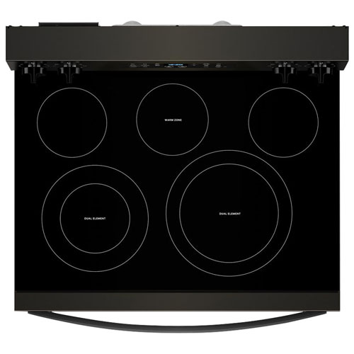 Whirlpool 30" 5.3 Cu. Ft. Fan Convection Electric Air Fry Range - Black-on-Stainless