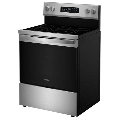 Whirlpool 30" 5.3 Cu. Ft. Fan Convection Electric Air Fry Range - Stainless Steel