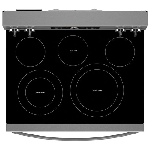 Whirlpool 30" 5.3 Cu. Ft. Fan Convection Electric Air Fry Range - Stainless Steel