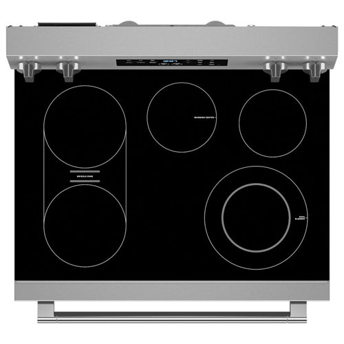 Cuisinière électrique avec four autonettoyant et friture à l'air chaud 5,3 pi³ 30 po de Maytag - Acier inoxydable résistant aux traces de doigts