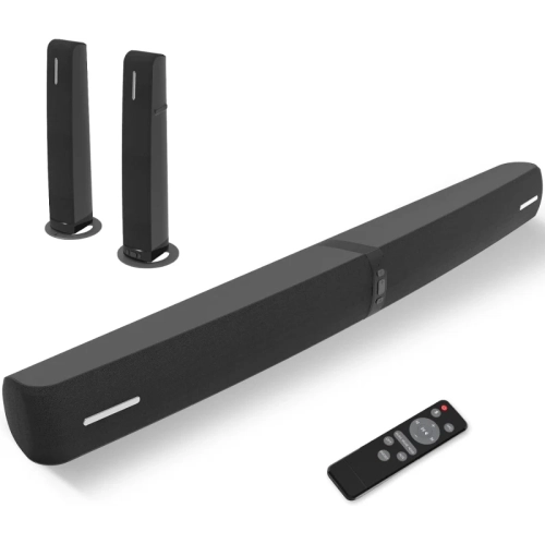 70W Sound Bar for Smart TV - 5.0 Bluetooth, Auto Volume Boost, ARC/Optical/AUX, 2-in-1 Detachable Soundbar, Wired & Wireless Connection