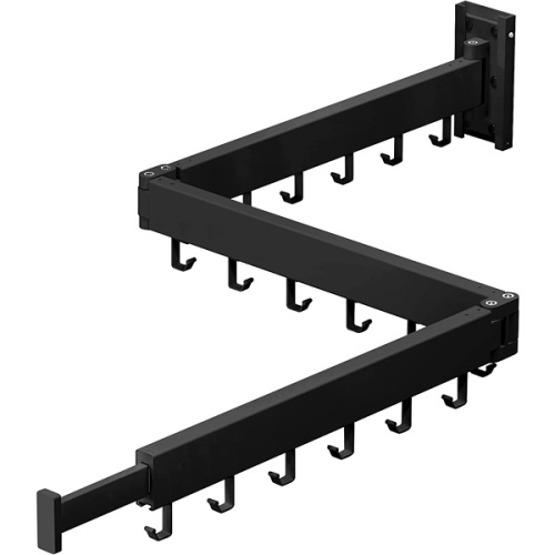 ‎ZdwCyl ‎8.38 x 36.58 x 12.45 cm Drying Rack for Clothes Mounted on the Wall Laundry Drying Rack Drying Rack for Clothes in the Laundry ‎Black