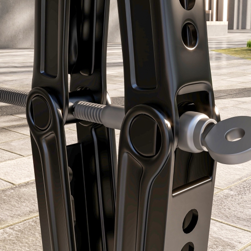 Cric à ciseaux HOMCOM, cric en acier de 2 tonnes avec manivelle, cric élévateur portatif de 3,9 à 17,3 po pour VUS multisegments et réparations, noir