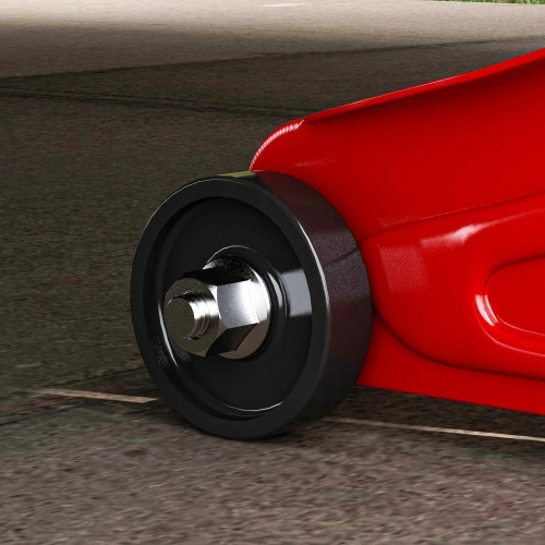 HOMCOM – Cric hydraulique à profil bas, cric de course en acier robuste, capacité de 2 tonnes, portée de levage de 4,7 à 11,8&nbsp;po, rouge