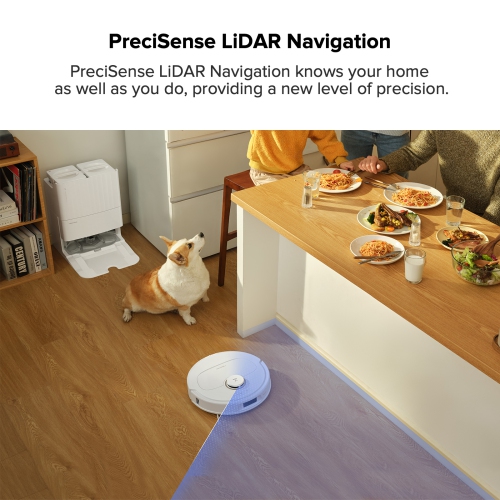 Roborock Qrevo Pro Robot Vacuum and Mop with FlexiArm Design Edge Mopping, Dynamic Hot Water Mop Washing and Auto Mop Drying, Intelligent Dirt