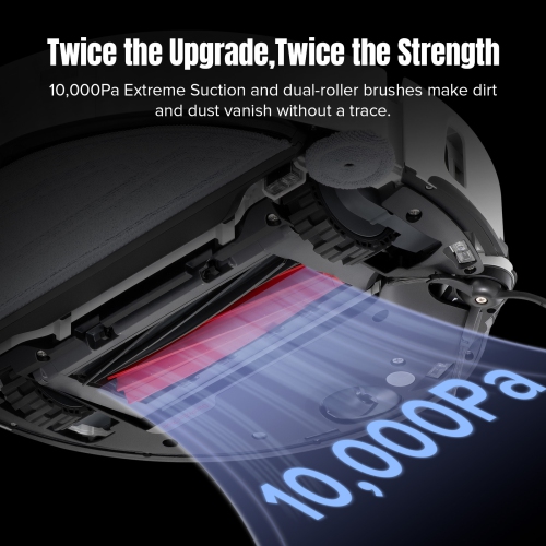 Aspirateur robot et vadrouille S8 MaxV Ultra de Roborock avec brosse latérale FlexiArm, évitement d'obstacles Reactive AI 2,0 et aspirateur pour