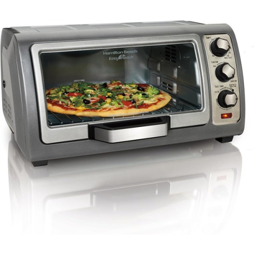 Hamilton Beach ‎42.55 x 27.33 x 50.19 cm Easy Reach Toaster Oven 6 Slices ‎Black