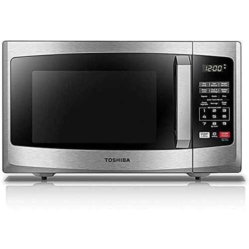 Toshiba 37,8 x 48,6 x four à micro-ondes 29,2&nbsp;cm ML EM25P SS CA avec éclairage DEL mode éco et son hors acier inoxydable