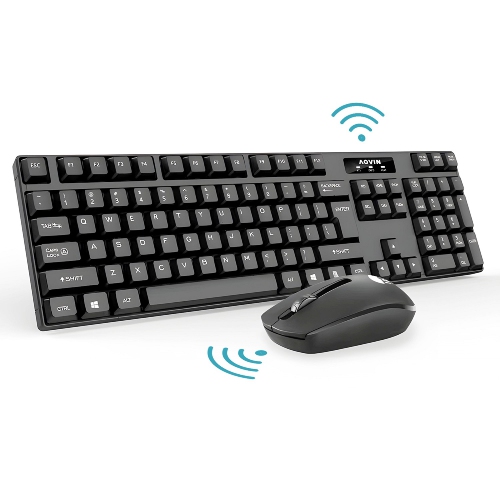 AQVIN QC220-W Wireless Keyboard and Mouse Combo Black - Only at Best Buy