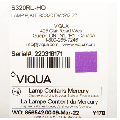 Lampe UV Sterilight de Viqua | S320RL-HO