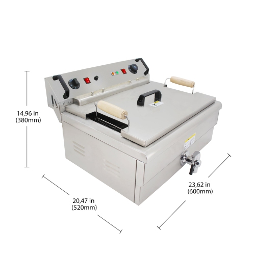 AP-401 Commercial Deep Fryer | 30L | Electric Oil | No plug | 110V