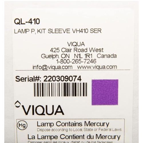 Ensemble lampe et manchon VH410 de Viqua QL-410